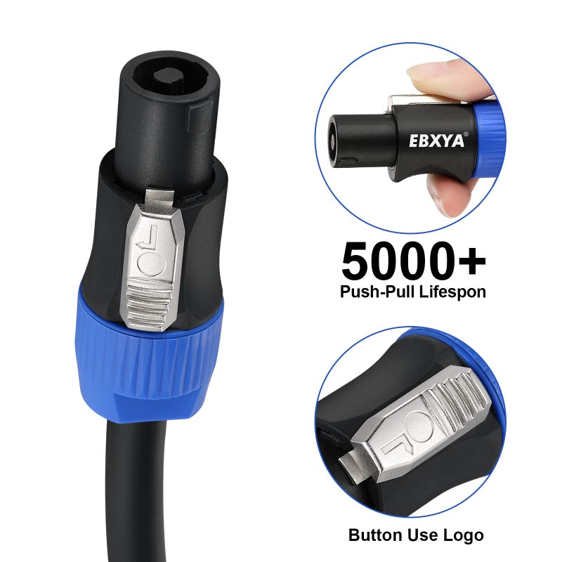 EBXYA 3 Feet Speakon Speaker Cable 12 Gauge(AWG) - Premium Speakon to Speakon Audio Cable Cord with NL4FX (NL4FC) Connector - 2 Conductor - Image 3